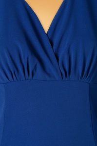 Unique Vintage - Micheline Pitt X Unique Vintage Pris Swing Dress Années 50 en Bleu Roi 5