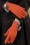 Powder - 40s Betty Pom Pom Wool Gloves in Tangerine