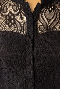 Belsira - Rayne Lace Pencil Dress Années 50 en Noir 4