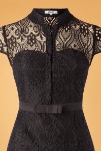 Belsira - 50s Rayne Lace Pencil Dress in Black 3