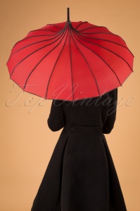 Collectif Clothing - Everly Umbrella Années 50 en Rouge 4
