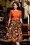 Banned 30613 Dreamy Days Skirt in Green Collectif 29798 Chrissie Knitted Top in Orange 20190911 020L