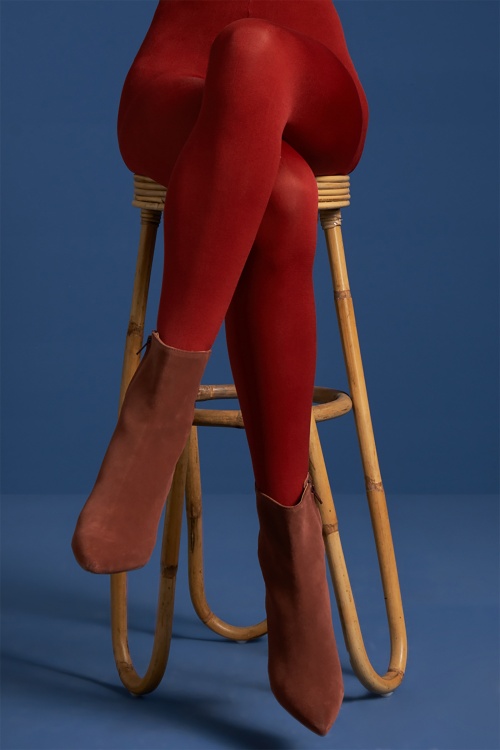 King Louie - 60s Solid Tights in Pecan Brown