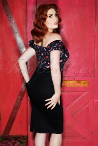 Collectif ♥ Topvintage - 50s Dolores Shoes Love Top in Black 3