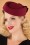 Banned Retro - 50s Olivia Ribbon Hat in Burgundy 2
