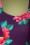 Lien & Giel - 60s Annecy Roses Swing Dress in Purple 5