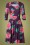 Lien & Giel - 60s Annecy Roses Swing Dress in Purple 2