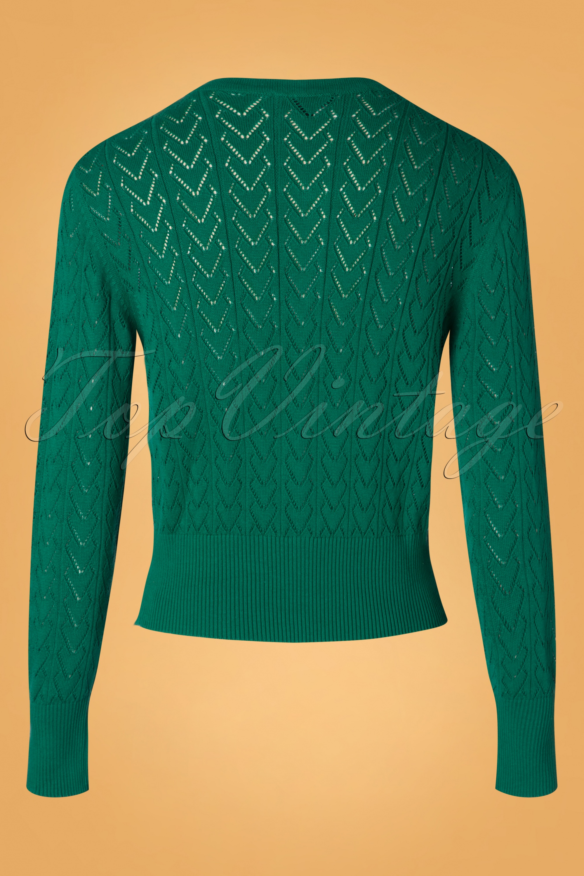 Pretty Vacant - Heart Crew Cardigan in zeegroen 2