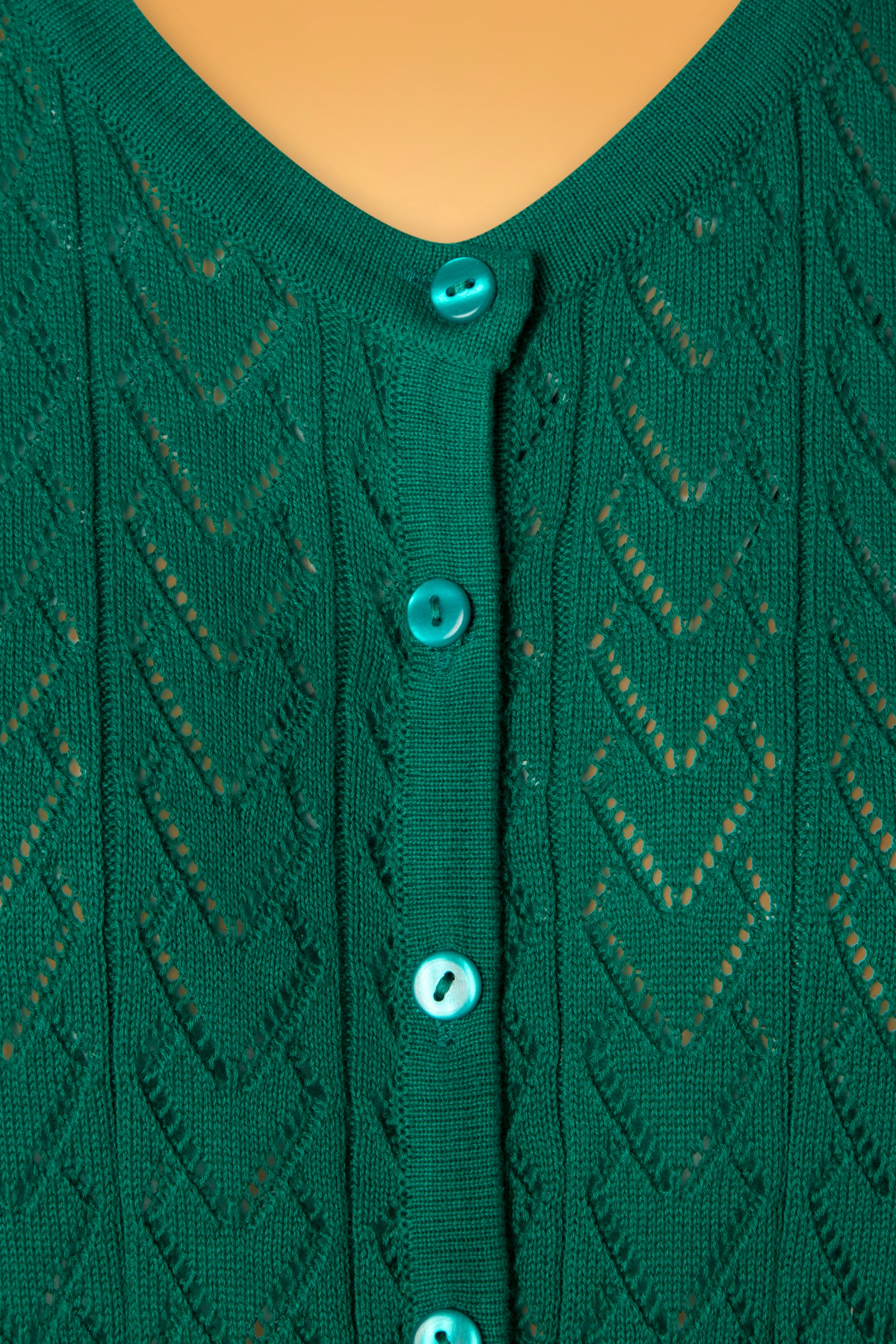 Pretty Vacant - Heart Crew Cardigan in zeegroen 3