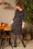Glamour Bunny - Didi Pencil Dress Années 50 en Noir et Corail