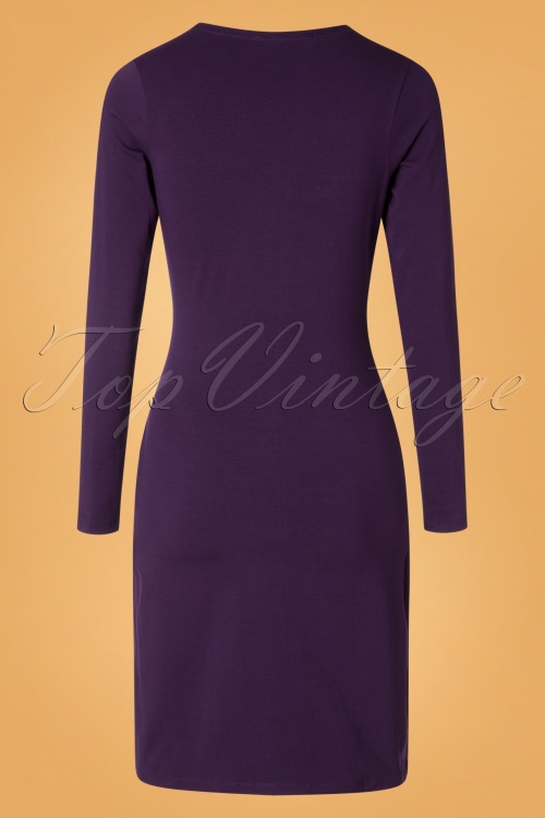 Lien & Giel - 60s Buenos Aires Embroidery Dress in Purple 5