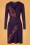 Lien & Giel - Buenos Aires Embroidery Dress Années 60 en Violet 2