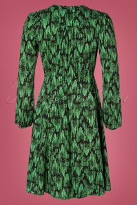 Blutsgeschwister - 60s Greta In Love Robe in Emerald Palace Green 3