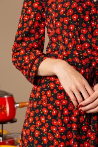 La Petite Francaise - Robe Réusitte maxi-jurk in zwart en rood 3