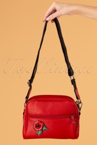 Urban Hippies - 70s Daily Flower Bag in Risky Red 3