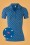 Blutsgeschwister - Totally Toto Bubi Shirt Années 60 en Bleu Fleur des Fées