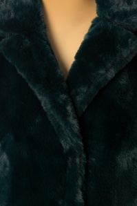 Louche - Wainwright Faux Fur Coat Années 70 en Vert Sapin 3