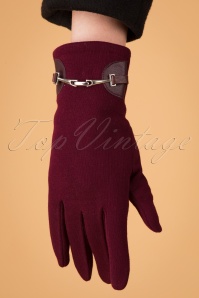 Darling Divine - 50s Elegant Gloves in Burgundy 4