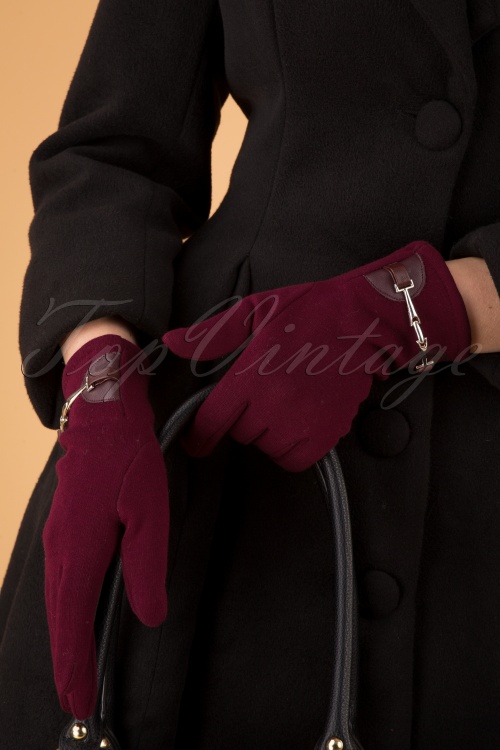 Darling Divine - Elegant Gloves Années 50 en Bordeaux 3