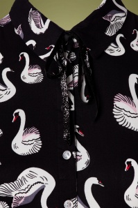 Bunny - 60s Odette Swan Dress in Black 4