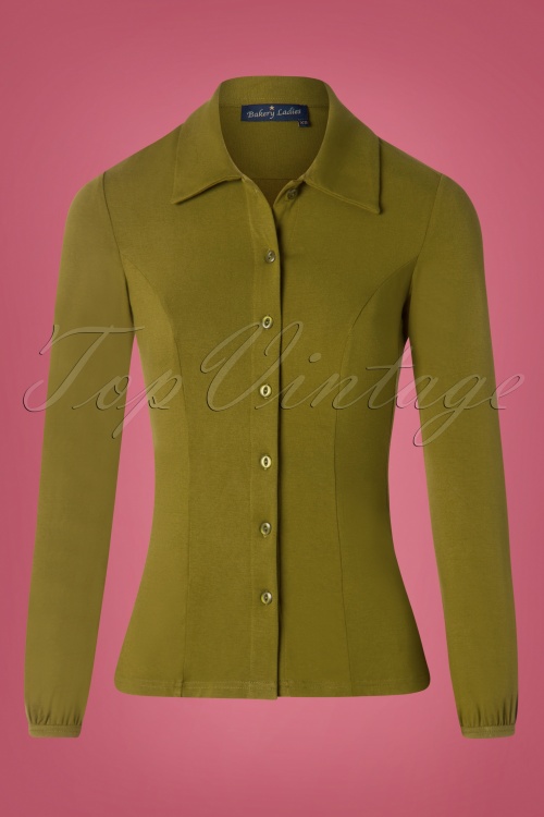 Bakery Ladies - 60s Ginny Blouse in Olive
