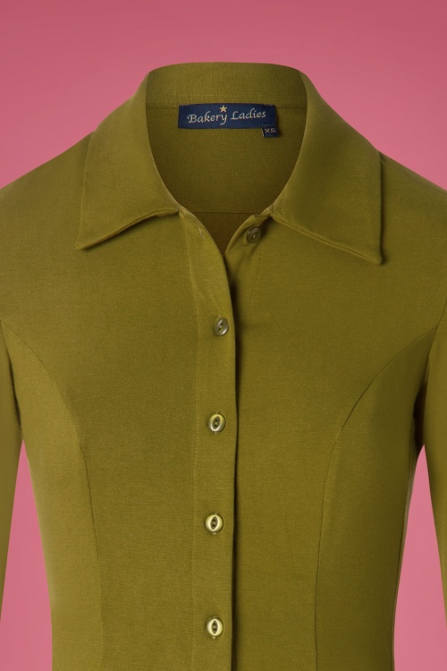 Bakery Ladies - 60s Ginny Blouse in Olive 2
