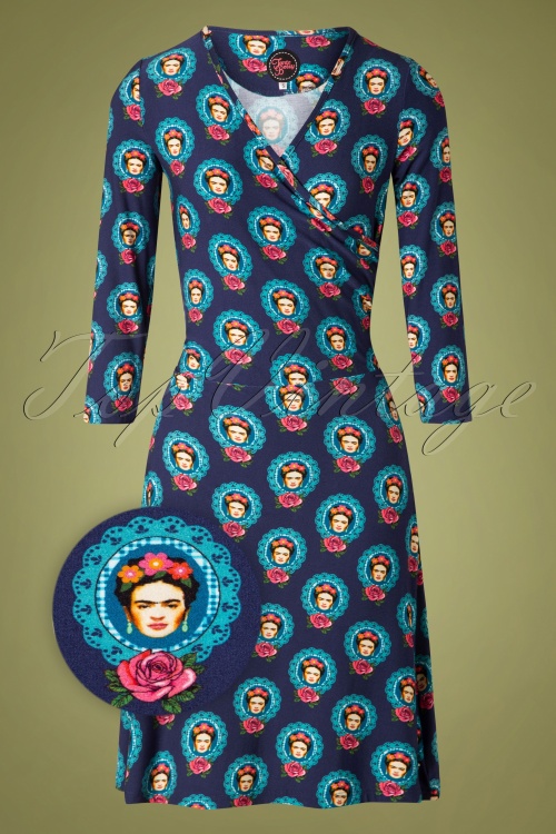 Tante Betsy - Tango Frida-jurk in marineblauw
