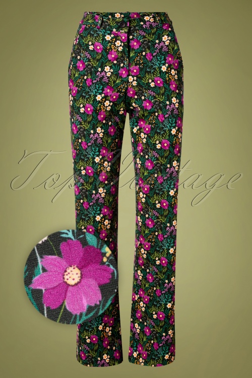 Tante Betsy - 60s Babs Baggy Trousers in Meadow Multi 2