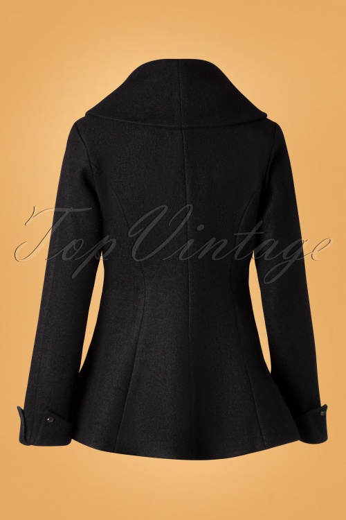 Belsira - 50s Carlie Jacket in Black Wool 4