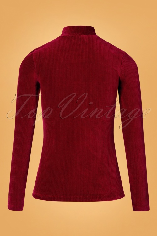Wow To Go! - 70s Pjotr Swan Rollneck Rib Top in Red 4