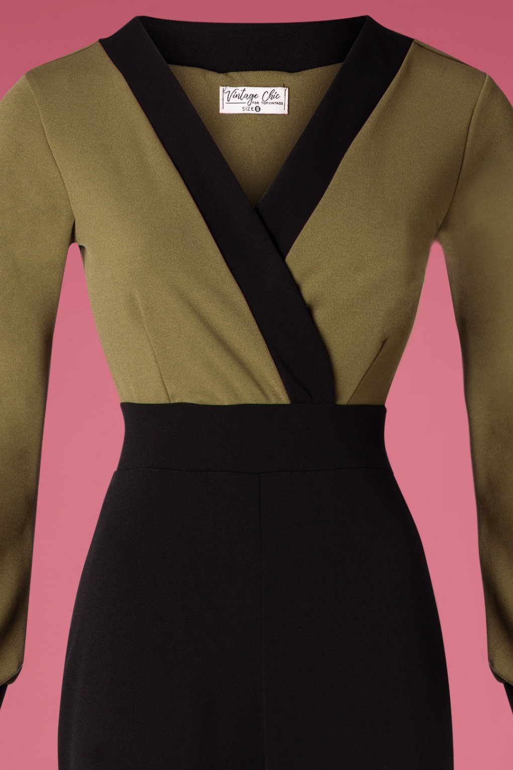 50s Caddie Jumpsuit in Khaki and Black