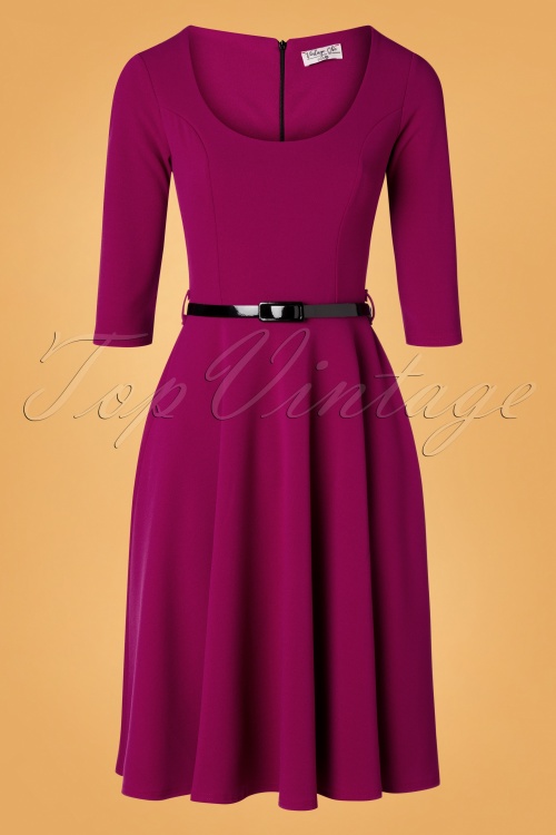 Vintage Chic for Topvintage - 50s Juliana Swing Dress in Amaranth 2