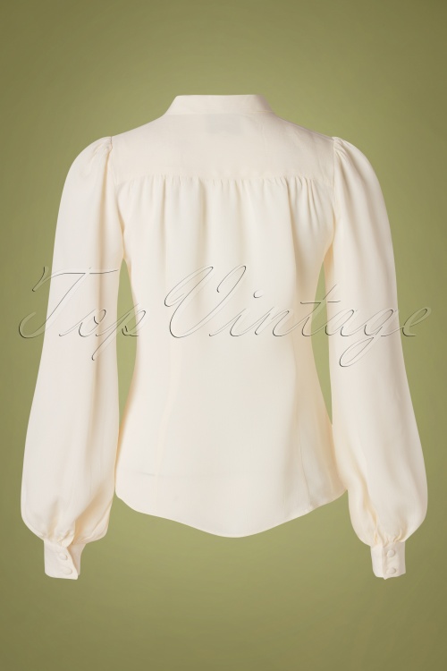 The Seamstress of Bloomsbury - Eva-blouse in crème crêpe 2