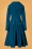 Miss Candyfloss - Myriam Kat Water Resistant Trench Coat Années 50 en Bleu Canard 2