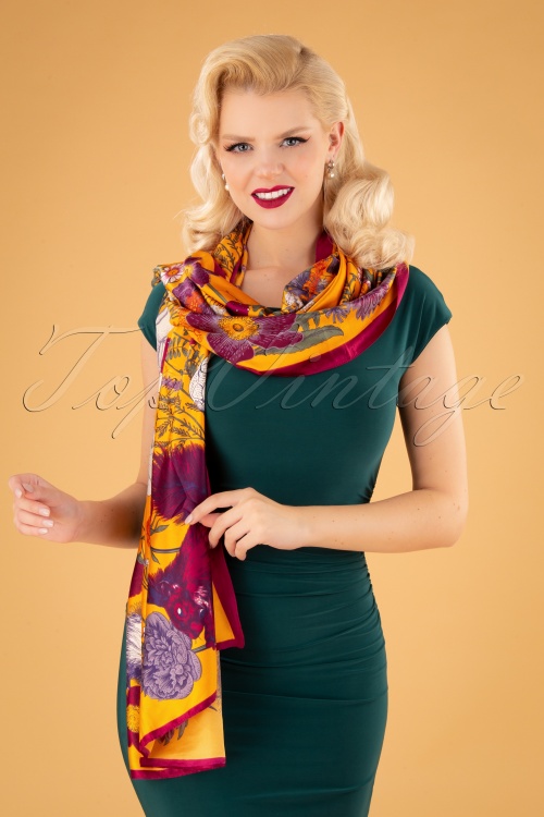 Powder - 70s Forest Friends Scarf in Mustard