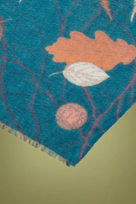 Powder - 70s Autumn Owl Scarf in Teal 3