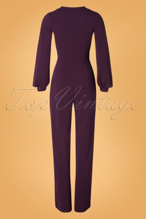 Vintage Chic for Topvintage - Caddy Jumpsuit in Aubergine 5