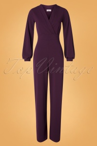 Vintage Chic for Topvintage - Caddy-jumpsuit in aubergine 2