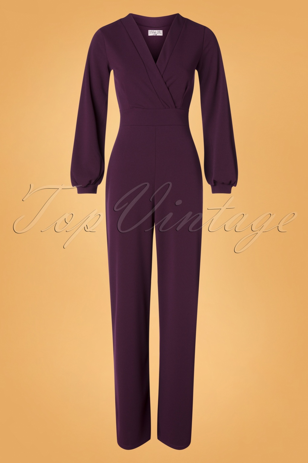 50s Caddie Jumpsuit in Aubergine