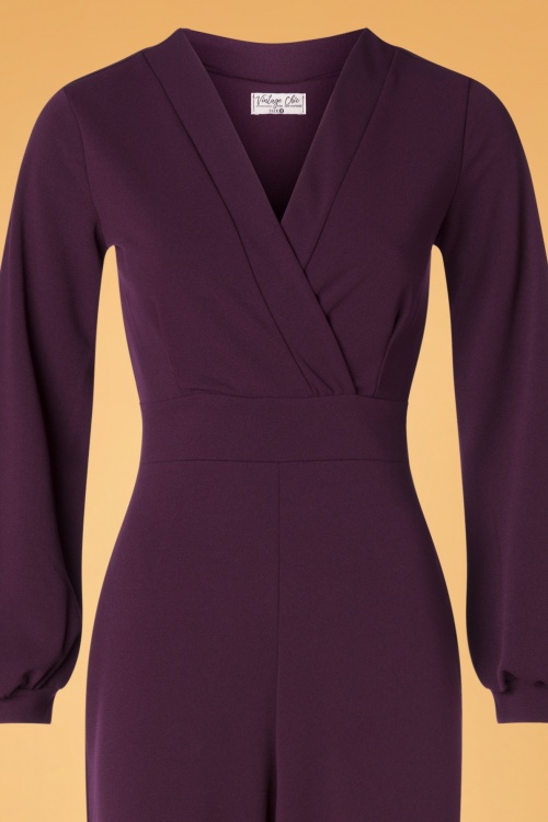 Vintage Chic for Topvintage - Caddy Jumpsuit in Aubergine 3