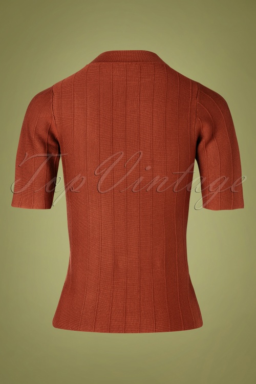 Md'M - 60s Alvena Sweater in Burnt Orange 3