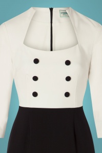 Glamour Bunny - 50s Becky Pencil Dress in Black and White 5