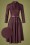 Timeless - 50s Helena Tartan Swing Dress in Burgundy