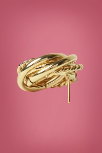 Louche - 50s Nahum Twisted Earstuds in Gold 3