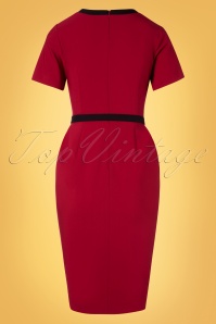 Glamour Bunny - 50s Jessica Pencil Dress in Red 8