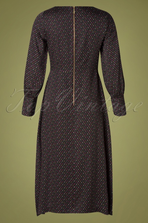 Closet London - 60s Janie Sprinkles Dress in Black 3