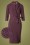 Closet London - 60s Winona Wrap Pencil Dress in Maroon Purple 2