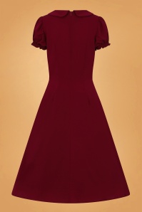 Collectif Clothing - 40s Giannina Swing Dress in Burgundy 5