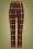 Collectif Clothing - 50s Bonnie Pumpkin Check Trousers in Black and Orange 2
