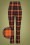 Collectif 29807 Bonnie Pumpkin Check Trousers in Black and Orange 20190917 020LZ